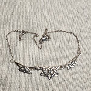 PCSL Peter StonevElegant Celtic Silver Necklace